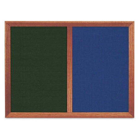 United Visual Products Enclosed Corkboard, 1 Door, 18"x24", 4" Fra UV3421-BLACK-BLACK